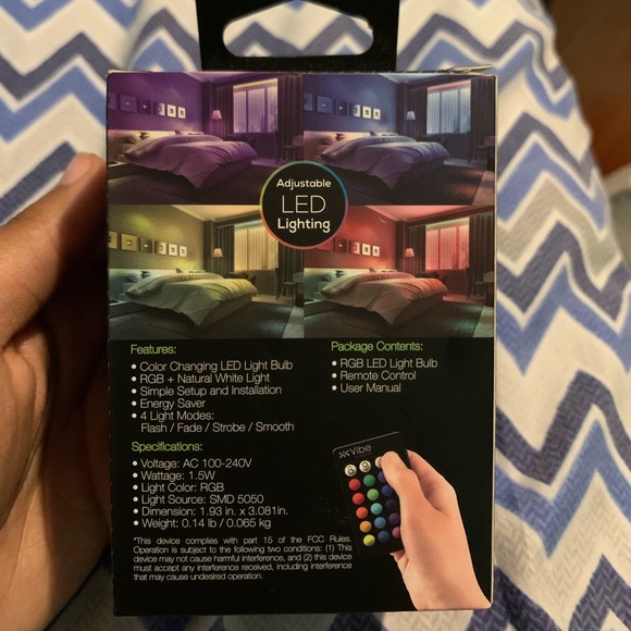 Color Changing Light Bulb w/ Remote - Picture 3 of 6